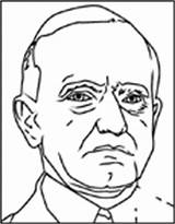 Calvin Coolidge Coloring Presidents sketch template
