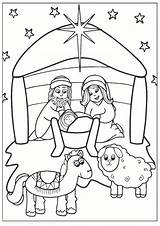 Nativity Scene Colouring Kids Pdf sketch template