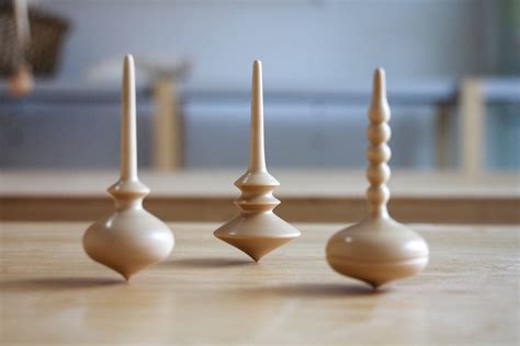 handmade wooden spinning tops