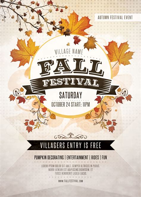 fall festival flyer template     psd file flickr
