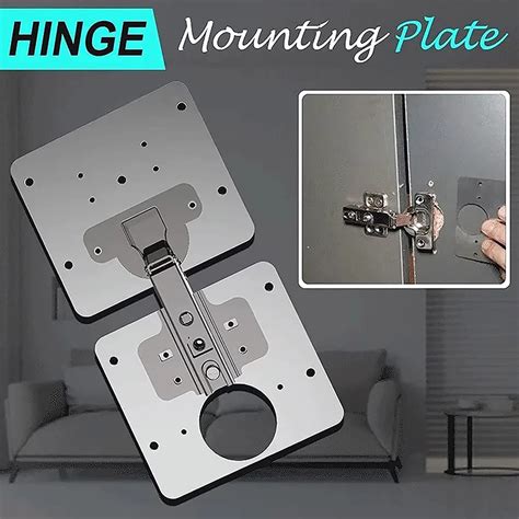 hinge repair plate  mounting screws cabinet cupboard furniture drawer window steel plate