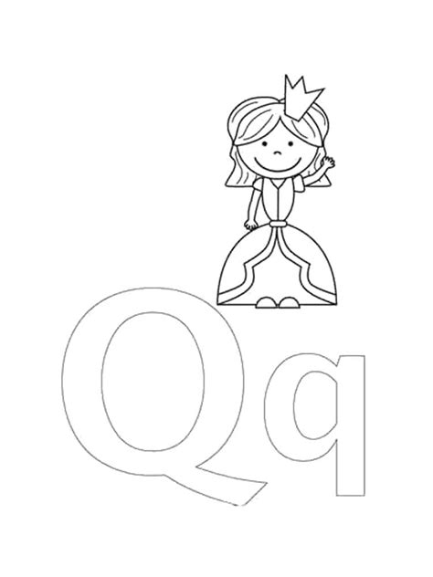 queen letter  coloring page  print  color