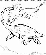 Coloring Plesiosaurus Dinosaur Jurassic Coloringpagesfortoddlers Reptiles Sea sketch template