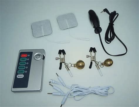 Electro Shock Anal Butt Plug Nipple Clamp Sex Toy Electric Shock Breast