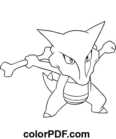 marowak pokemon  coloring pages  books