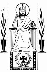 Christ King Sunday Clip Feast Coloring Pages Family Craft Feria Crafts Clipground sketch template
