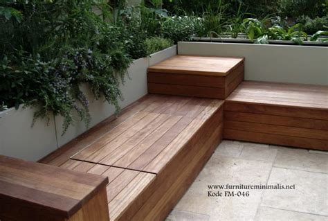 gaya desain kursi taman kayu  besi renovasi rumahnet