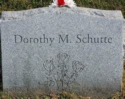 dorothy  schutte   find  grave memorial