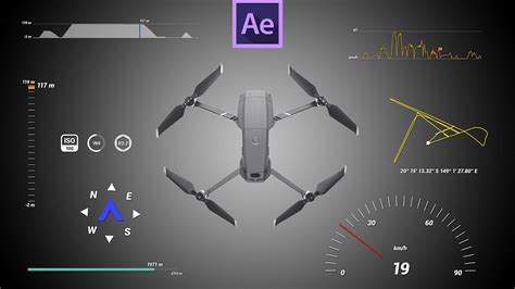 visualize  dji drone footage data  adobe  effects youtube