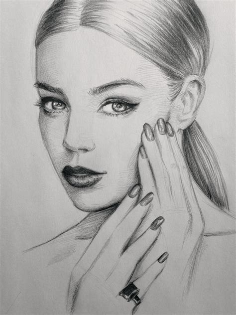 pencil sketch model pictures