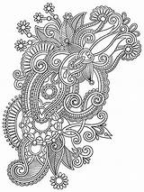 Paisley Intricate Mandalas Caderno Bordado Mehndi Indiens Indien Adulte Coloriages Peinture Colorpagesformom Projetos Bordados Fita Encorpado Liso Hindues sketch template
