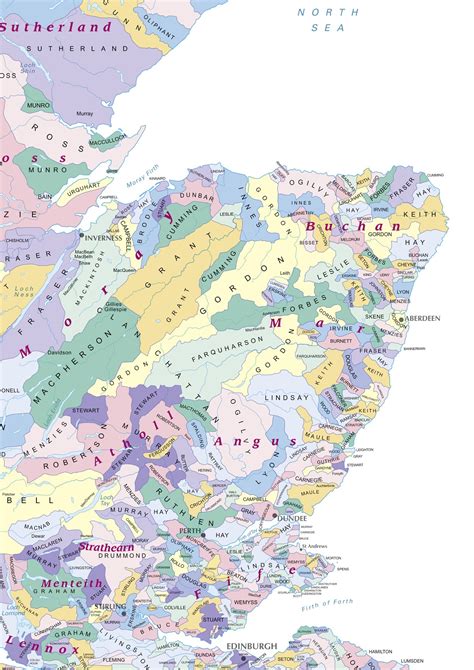 map  scottish clans