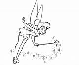 Tinkerbell Coloring Pages Printable Disney Color Drawing Print Kids Tattoo Fairy Clipart Bell Tinker Wand Princess Easy Magic Others Flying sketch template