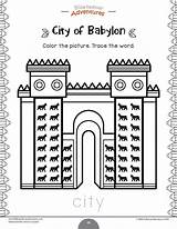 Babylon Coloring Kids Daniel Activity City Lions Book Bible Biblepathwayadventures Church sketch template