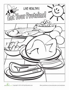food groups coloring page breads  grains school theme food