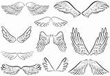 Wings Angel Vector Vectors Tattoo Vecteezy Clipart Choose Board sketch template