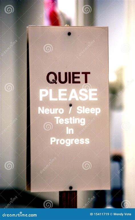 quiet testing sign  hospital royalty  stock images image