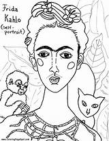 Frida Coloring Kahlo Pages Hispanic Famous Para Artists Sheets Getcolorings Getdrawings Diego Rivera Printable Color Niños Mexican Choose Board Colorings sketch template