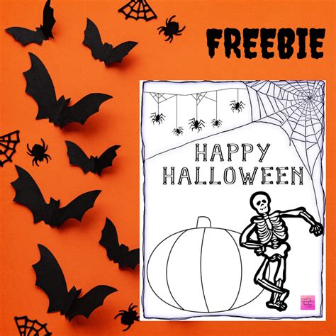 halloween coloring page  halloween teaching halloween freebie