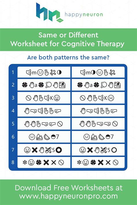 cognitive worksheets  adults