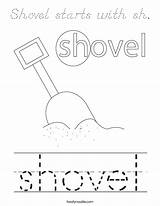 Coloring Shovel Sh Starts Built California Usa sketch template