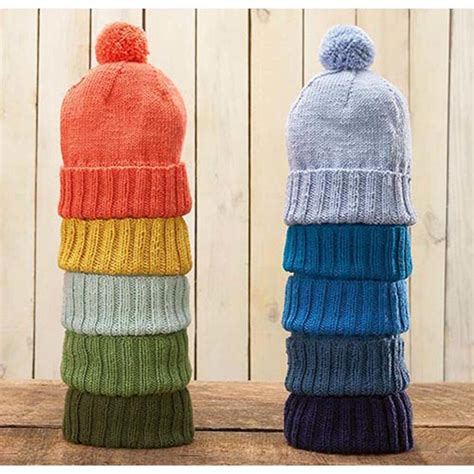colorful knitted winter hats  knitting pattern