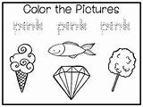 Pink Color Tracing Worksheets Preschool Activities Prep Subject sketch template