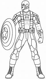Marvel Vingadores Colorier Capitão Enfants Coloriages América Heroes Outline Poplembrancinhas sketch template