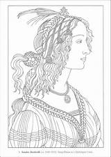 Botticelli Visuels Dover Coloriage Renascimento Masterpieces Colorier Renascentista Sandro Imprimer Coloriages Rainbowresource Vinci Cultural sketch template