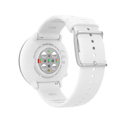 polar gps horloge met hartslagmeter aan de pols wit ml decathlon