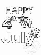July Coloring Fourth Worksheet 4th Happy sketch template