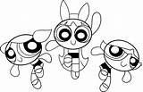 Coloring Pages Powerpuff Printable Girls Puff Power Color Girl Kids Superhero sketch template