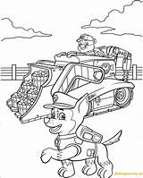 Truck Rubble Chase Pages Construction His Coloring Color Print sketch template