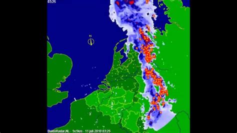 buienradar timelapse onweer radar timelapse thunderstorm  tm  juli  youtube