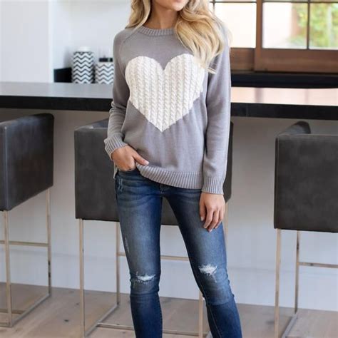 Heart Sweater Heart Sweater Sweaters Knitted