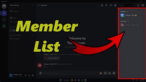 member list   discord server youtube