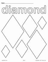 Diamonds Tracing Preschoolers Minecart sketch template