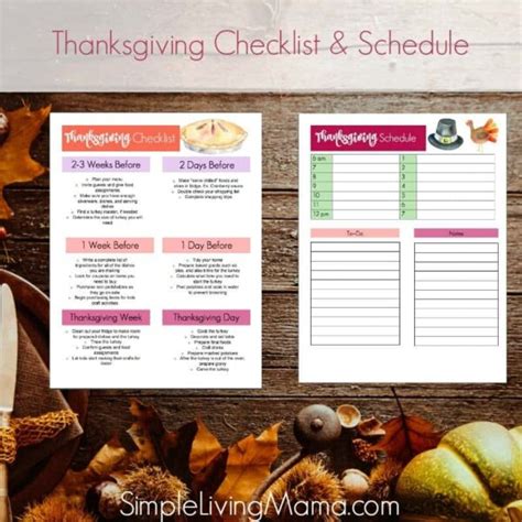 thanksgiving planner printables simple living mama