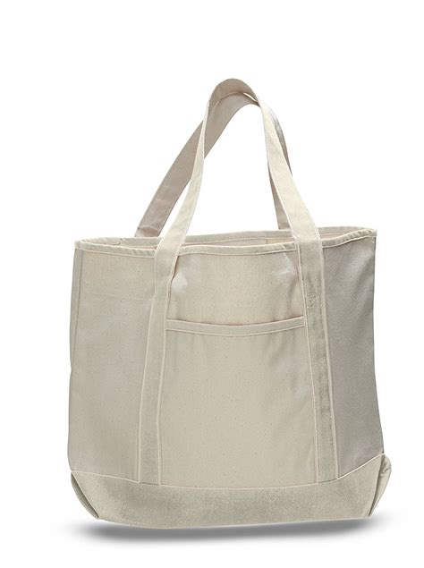 spacious durable large canvas tote bag wfront pocket pool beach