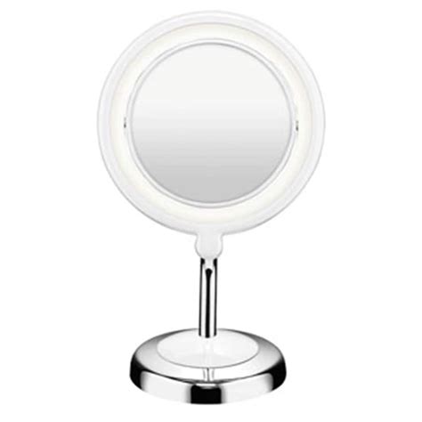conair chrome magnifying countertop vanity mirror  light  lowescom