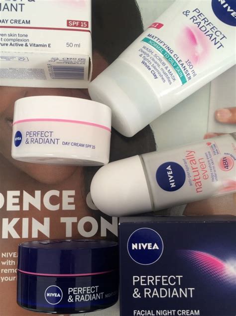 nivea nivea perfect and radiant facial day cream spf 15 review beauty bulletin moisturizers