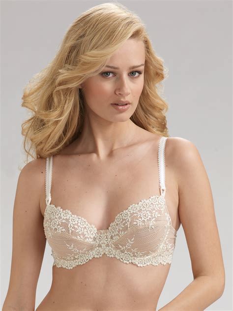 wacoal embrace lace underwire bra in natural lyst