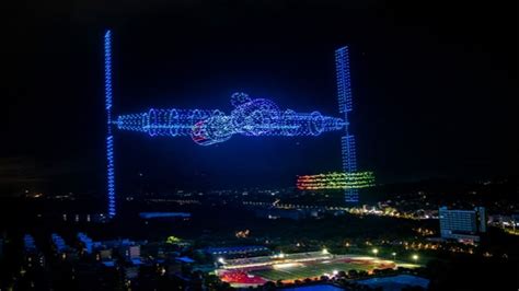 drones create spectacular record breaking light show  china uasweeklycom
