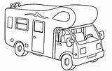 Motorhome Colouring Colorear Camper Autobuses Transporte Medios Caravana Coches Campers Ampliar Haz Salvato sketch template