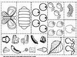 Caterpillar Raupe Nimmersatt Printables Everfreecoloring Oruga Hambrienta Preschool sketch template