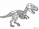 Dinosaur Coloring Bones Printable Bone Pages Rex Skeleton Shocking Print Getcolorings Kids Template Categories Color sketch template