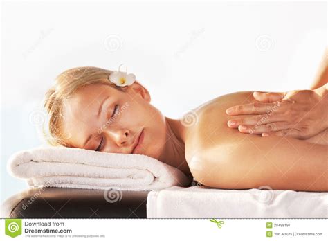 unwinding massage therapy stock image image of female