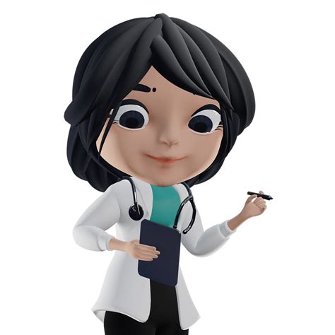 3d beautiful female doctor 15271478 png
