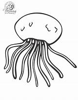 Jellyfish Coloring Pages Color Print Kids sketch template