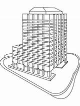 Coloring Skyscraper Pages Kids sketch template